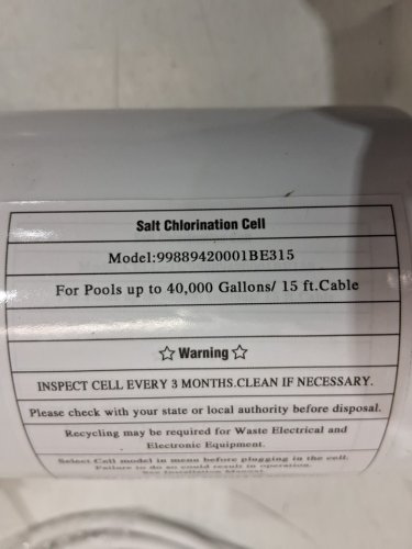 TurboCell Salt Chlorination Cell for Hayward - 15FT CABLE - 40000gal - white (model: 99889420001BE315) image 8