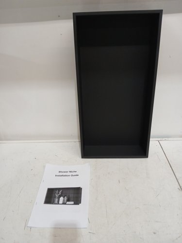 teodor in wall shower niche - 24" - matte black image 2