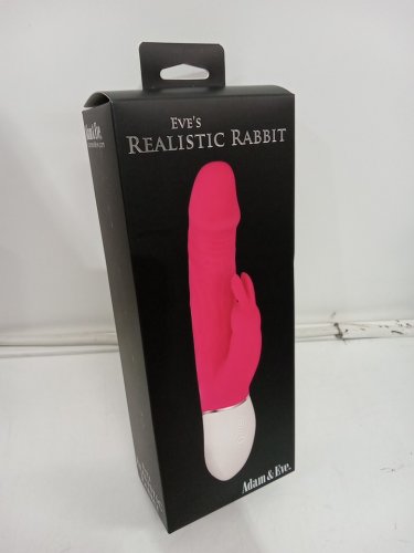 Adam & Eve Eve's Realistic Rabbit Vibrator Sex Toy with 9 Settings - 8.5" - Pink / White image 2