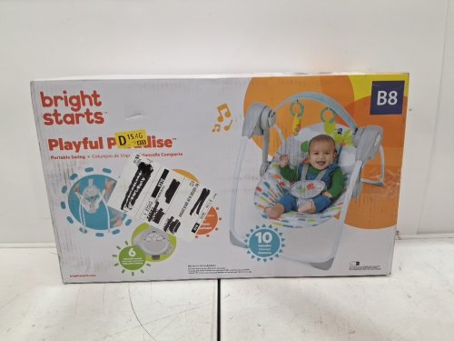 BRIGHT STARTS PLAYFUL PARADISE COMFY PORTABLE 3-POINT HARNESS VIBRATING BOUNCER WITH TOY-BAR - MULTICOLOUR (MODEL:‎13070 ) image 4