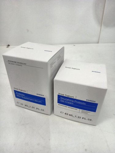 2pc korres greek yoghurt nourishing probiotic gel cream and probiotic skin-supplement serum duo - 30ml/40ml image 2