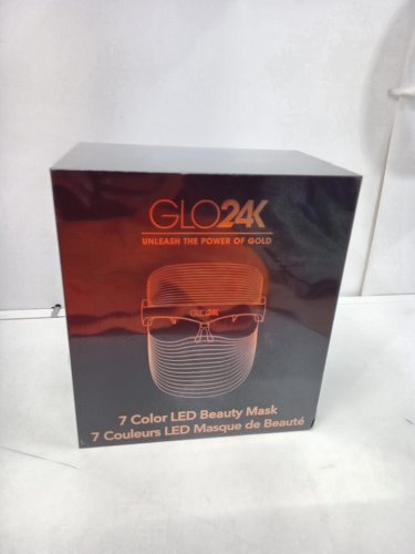 womens glo24k 7  colour change age-defying led face beauty mask image 2