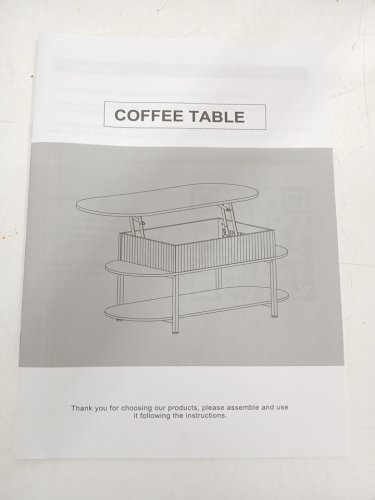 GUNAITO Lift Top Coffee Table with 2 Tier Storage Shelf - 41" - Brown image 7