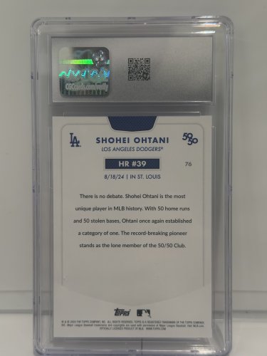 Cgc graded gem mint 10 Topps 2024 50/50 homerun 39 Shohei Ohtani #76 card image 3