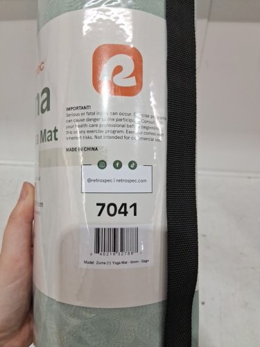 retrospec pismo non-slip yoga mat with carry strap - 72" x 24" x 6mm - sage (model: 7041) image 3