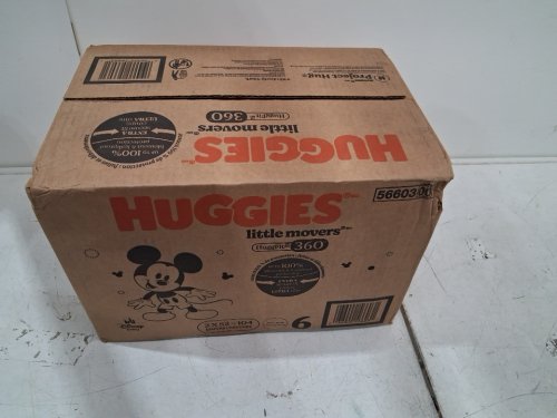 104pk Huggies Little Movers HuggFit 360° Waistband Baby Diapers - SIZE 6 (35+ LBS) image 4