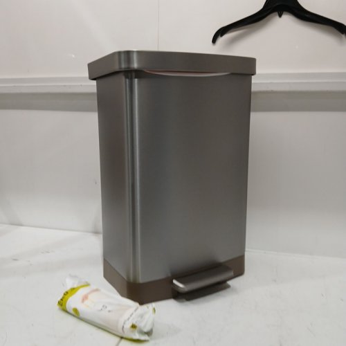 EKO HUDSON SLIM SERIES STEP BIN TRASH & WASTE CAN WITH SLOW CLOSE - 50L- STAINLESS STEEL (MODEL: EK9167-50L) image 3