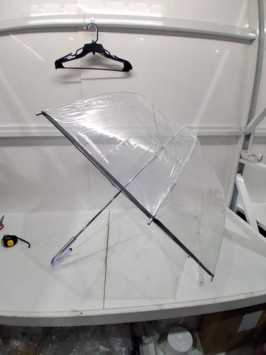 The Weather Station Rain Umbrella - 32" - clear /GREY image 4