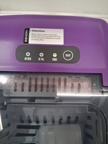 EUHOMY Countertop Ice Maker Machine with Handle, Basket and Scoop - MAKES 26LBS Per Day - purple (MODEL: IM-06e) image 4