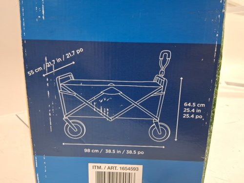 MAC SPORT XL COLLAPSIBLE FOLDING UTILITY WAGON - 350LBS MAX - BLACK/BLUE (MODEL: 1654593) image 3