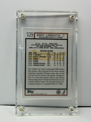 TOPPS 1992 ERIC LINDROS ROOKIE CARD 529 image 2