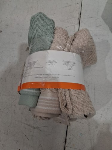 3pk caro home 100% cotton hand towels - 18" x 30" - beige/green (Style: 1945886) image 2