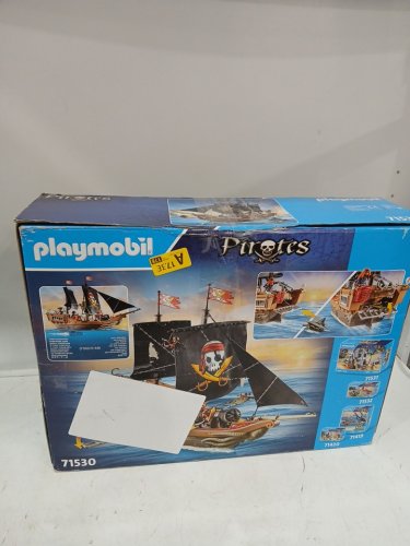 137PC Playmobil Large Pirate Ship - Ages 4-10yrs - brown/black/red (MODEL: 71530) image 2
