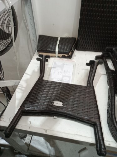 3PC patio rocker chairs with coffee table - 37" x 34" x 26.5" chair - 18.5" x 20" table - navy (model: hw75078ny) image 6