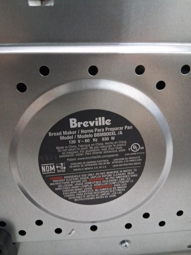breville custom loaf digital bread maker - makes 2.5lbs loafs - brushed stainless steel (model: bbm800xl/a) image 7