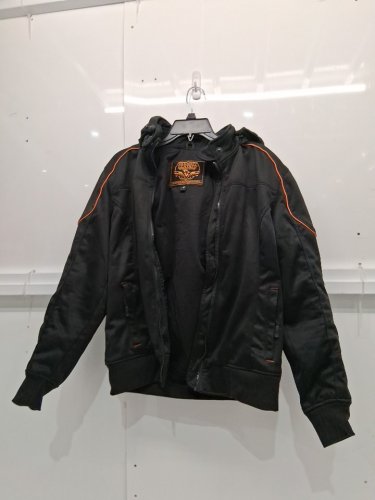WOMEN'S milwaukee leather soft shell armored motorcycle racing style jacket with hood - SMALL - black (style: mpl2764) image 2