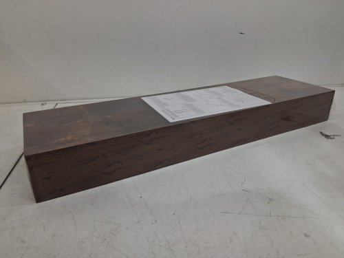 2pk venusmiles floating wall shelves with invisible brackets - 24" x 1.4" x 6.7" - Walnut (model: FL-HW-PVC-24-WN-2P) image 2