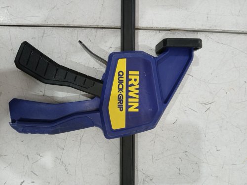 IRWIN QUICK-GRIP ONE-HANDED BAR CLAMP/spreader - 24" - 300LB CLAMP FORCE - BLUE/BLACK (MODEL:1964720) image 3