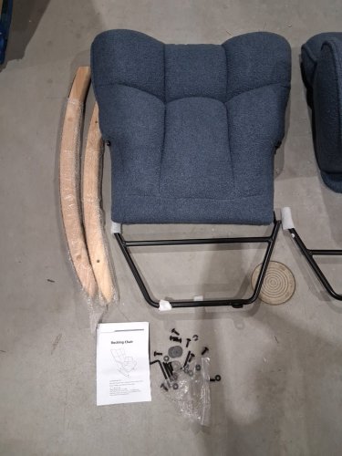 ZEDACHICA ROCKING CHAIR UPHOLSTERED GLIDER ROCKER - blue (MODEL: TDYY-01-STEELBLUE) image 6