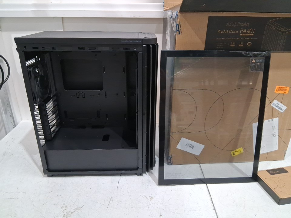 ASUS ProArt E-ATX Case with Tempered Glass Panel with 100mm and 2x 200mm Fans - 420mm Radiator Support - Black Wood (model : PA401) image 5