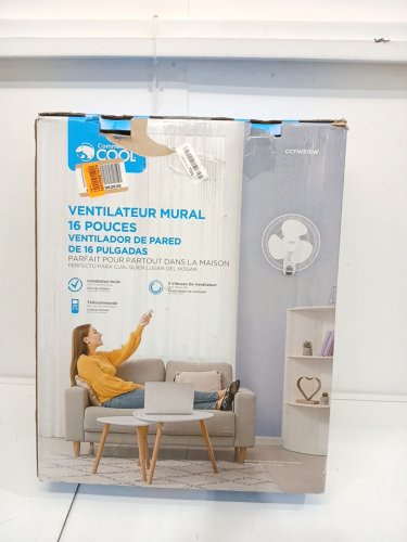 Commercial Cool Wall mount Fan with Remote - 16" - White (model: CCFWR16W) image 2