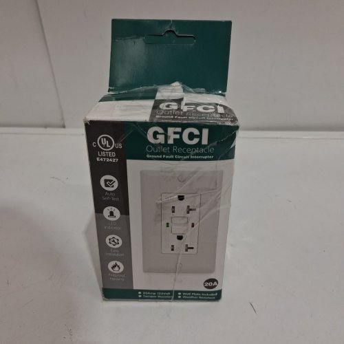 SELF TEST DUAL FUCTION AFCI/GFCI OUTLET WITH LED INDICATOR LIGHT - 20 AMP - WHITE image 2