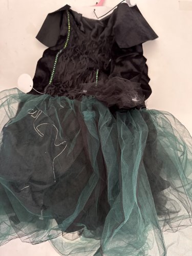 GIRL'S GOODMARK LIGHT-UP WICKED WITCH COSTUME (DRESS ONLY) - MED (8-10) - BLACK/GREEN image 2