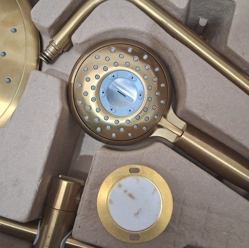 AMERICAN STANDARD SPECTRA VERSA SHOWER SYSTEM WITH RAIN SHOWERHEAD - 24" - 1.8 GPM - GOLD (MODEL: 102907XXX0) image 4