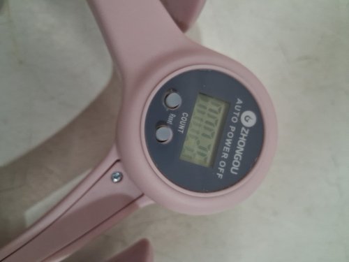 manual pelvic floor/thigh exerciser with digital counter - pink image 2