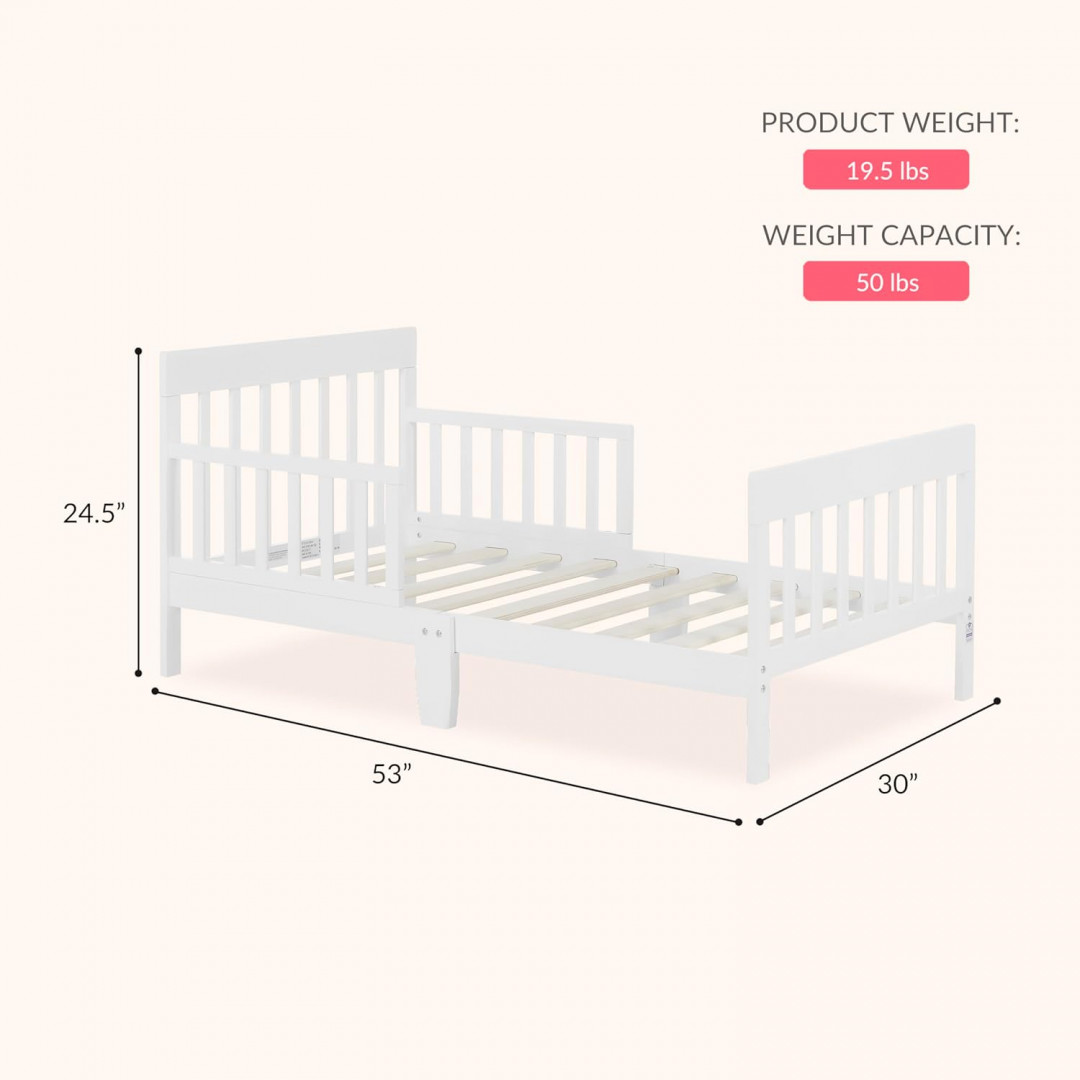 Dream On Me Finn Toddler Bed - 50lb capacity - white (MODEL: 6250) image 2