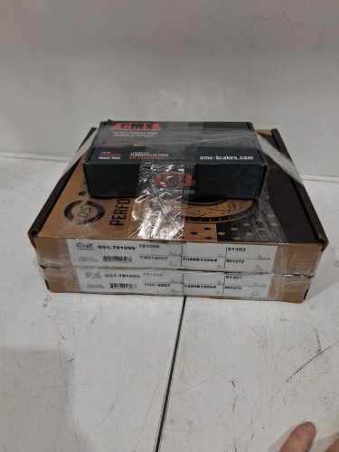 one performance brake pads and rotors for Jeep Cherokee 2014 - 2022 - steel (Models: CMX-D1734  DS1-781099 image 5