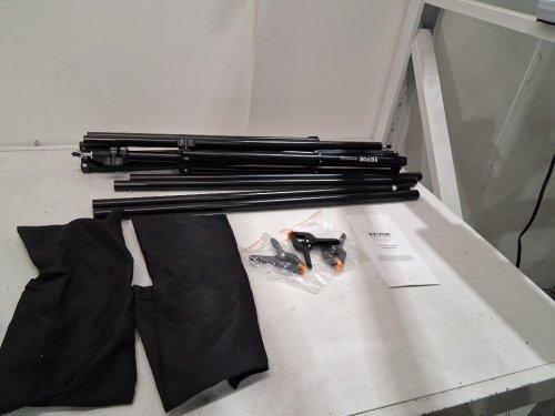 VEVOR HEAVY DUTY PORTABLE ADJUSTABLE PHOTO BACKDROP STAND KIT - 6.5FT X 10FT - BLACK (MODEL:BJJ-6510) image 4