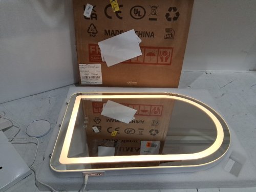 rounded halumao vanity mirror with lights & small magnification mirror - 3 light settings - 16" x 23.5" - white (model : B0DZGPS7M9 / BRY-4060) image 7