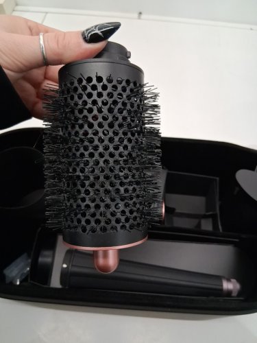6PC DYSON i.d curly + coily airwrap multi styler and hair dryer with bluetooth - pink / rose gold ( model: hs08) image 9