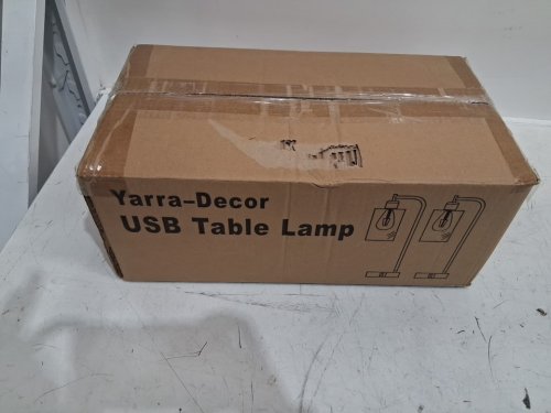 YARRA-DECOR TOUCH CONTROL TABLE LAMP WITH USB PORTS - black (MODEL: td-031r) image 2