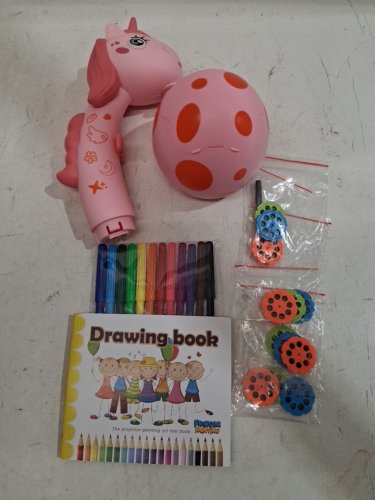 26pc KETIEE Unicorn Sketcher Trace and Drawing Projector with 96 Stencils - pink image 3