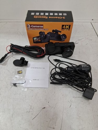 CAMERA 4K ULTRA HD VEHICLE BLACKBOX DVR CAMERA SYSTEM - 3" SCREEN - BLACK image 2