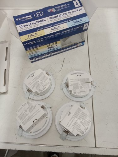 4PK LUMINUS ELITE LED 4" LIGHT PAVEL WITH INTEGRATED JUNCTION BOX & SELECTABLE COLOUR - 2700K/4000K/5000K, 750LM - WHITE (MODEL: 2346880/PPS144C4) image 4
