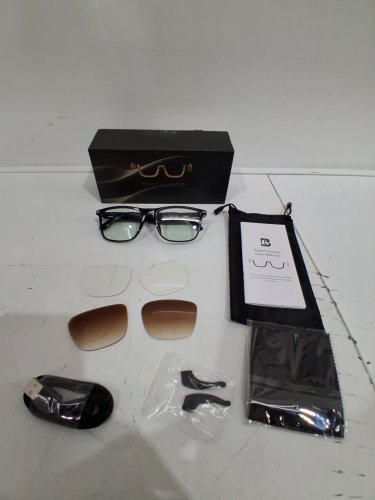 Unisex Booabei Bluetooth AI Smart Glasses/Sunglasses with Real-Time Translator, Music Playback, & Hands-Free Calling - Black (model: M01 Pro) image 3