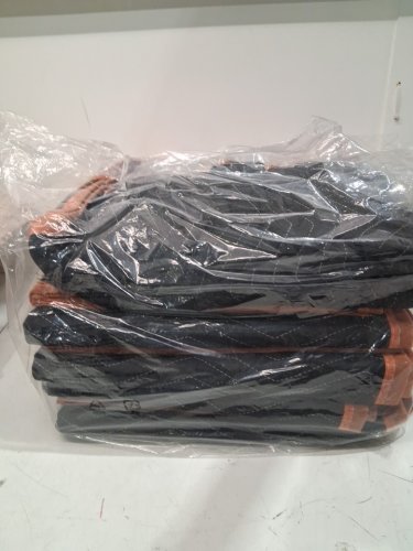 6PK Amazon Basics Moving Blankets - 72" x 40" - Black/Orange (Model: PD-LZVBGBQHP1) image 3