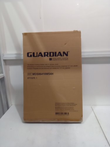 MEDLINE GUARDIAN ADJUSTABLE ALUMINUM 2-BUTTON FOLDING WALKER - 300LBS CAPACITY - GREY (MODEL: MDS86410W54H) image 2
