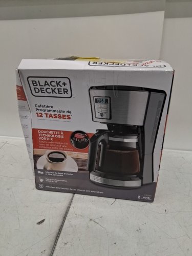 Black+Decker programmable coffee maker - 12 Cup - Stainless steel/silver/black (Model: cm1231sc-1) image 2