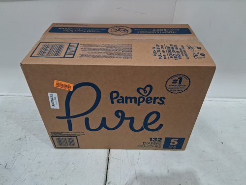 132PK PAMPERS PURE PROTECTION DIAPERS - SIZE 5 (27+ LBS) image 2