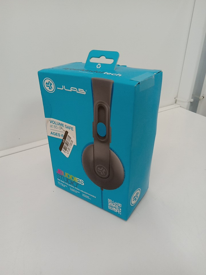 Jlab JBuddies Studio2 wired Volume Safe Folding Over-Ear Headphones - 85DB Max - Blue / Grey (Model: HKSTU2RGRYBLU122) image 2