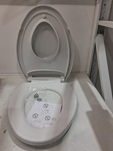 sailtok SLOW-CLOSE elongated TOILET SEAT WITH BUILT-IN POTTY-TRAINING SEAT -16.2" WHITE image 3