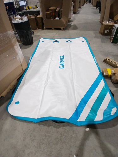 garvee inflatable floating platform dock - white/blue image 4