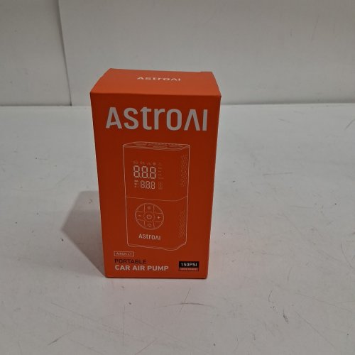 ASTROAI L7 TIRE INFLATOR PORTABLE AIR COMPRESSOR - 150PSI, AIR PUMP WITH LED LIGHTS, PRESSURE GAUGE, AUTO SHUT-OFF - ORANGE (MODEL: AIRUN L7) image 2