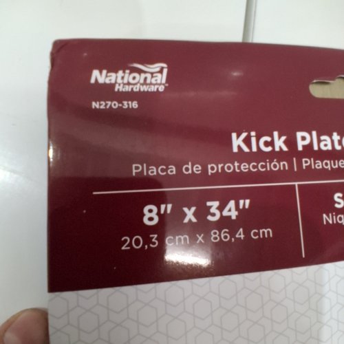 NATIONAL HARDWARE KICKPLATE - 8" X 34" - SATIN NICKEL (MODEL: N270-316) image 3
