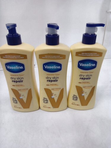 3PK VASELINE INTENSIVE CARE DRY SKIN REPAIR 48H MOISTURE ULTRA HYDRATING LOTION- 600ML EACH image 2