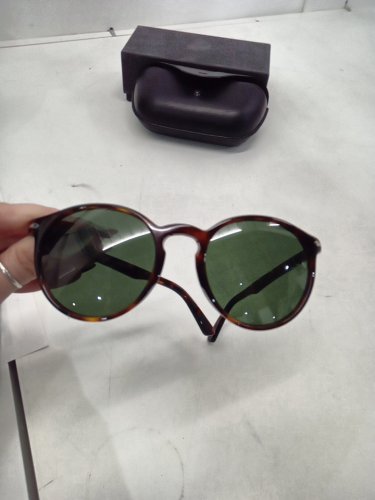 adults persol 100% uv protection full frame sunglasses - havana frame/ gradient blue lens ( model:Po0649) image 3
